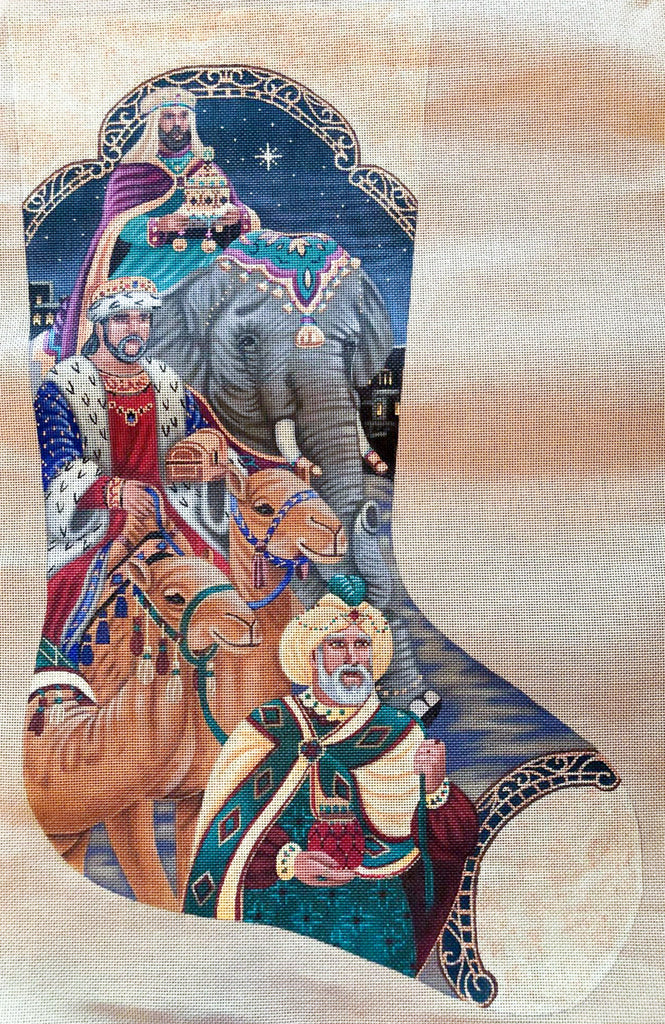 Three Kings Stocking- Liz Goodrick-Dillion- TTAXS347-Stitch Guide by Mary Ann Davis