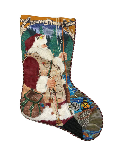 Fly Fishing Santa Stocking- TTAXS401- Stitch Guide by Mary Ann Davis