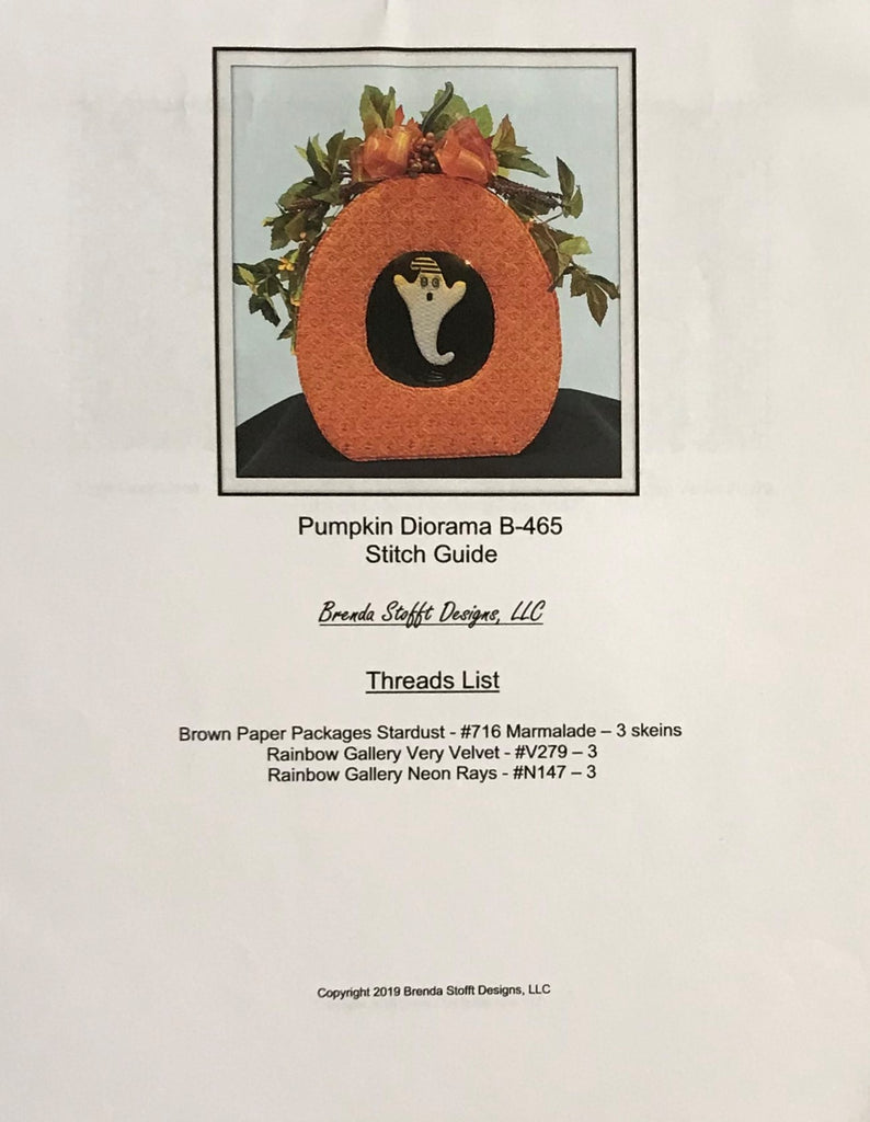 Pumpkin Diorama with Ghost