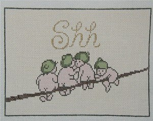 Gum Babies Needlepoint Canvas