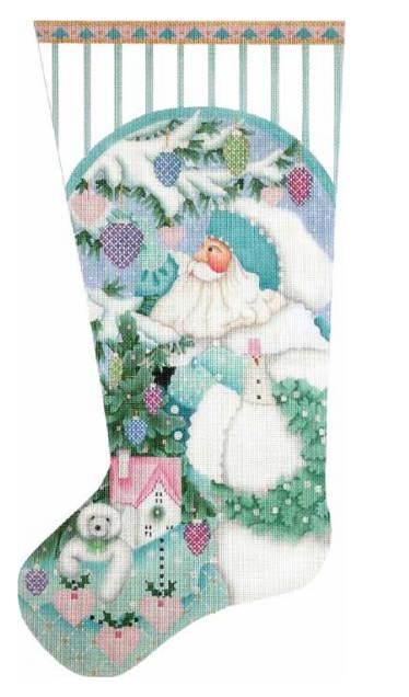 Winter White Santa Sock-Melissa Shirley- MS1803- Stitch Guide by Mary Ann Davis