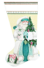 Winter White (Aqua) Santa Stocking-Melissa Shirley-MS205UU-Stitch Guide by Mary Ann Davis