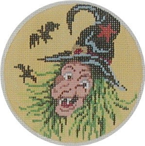 Witch Ornament Needlepoint Canvas